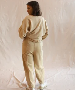 Black Crane Wide Pants Natural