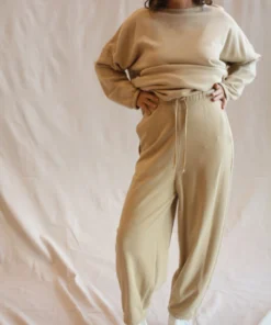 Black Crane Wide Pants Natural