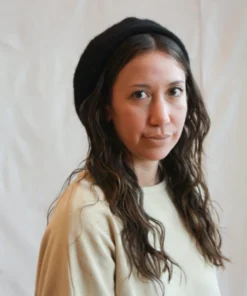 Micaela Greg Felted Alpaca Beret Black Accessories