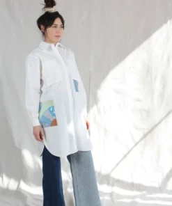 Carleen Patchwork Roadtrip Shirtdress White Dresses