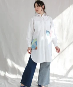 Carleen Patchwork Roadtrip Shirtdress White Dresses