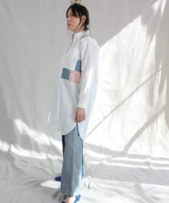 Carleen Patchwork Roadtrip Shirtdress White Dresses