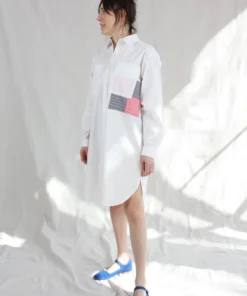 Carleen Patchwork Roadtrip Shirtdress White Dresses