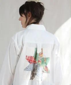 Carleen Patchwork Roadtrip Shirtdress White Dresses