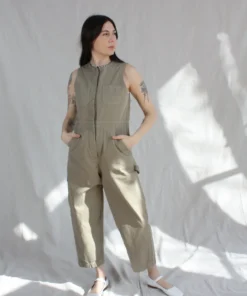Caron Callahan Tobias Jumpsuit Khaki