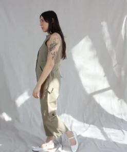 Caron Callahan Tobias Jumpsuit Khaki