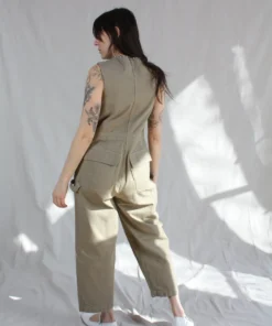 Caron Callahan Tobias Jumpsuit Khaki