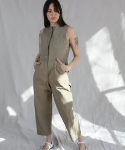 Caron Callahan Tobias Jumpsuit Khaki