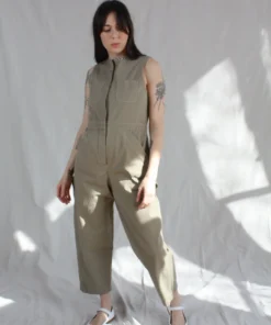 Caron Callahan Tobias Jumpsuit Khaki