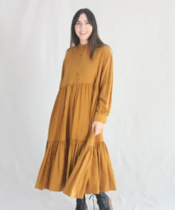 Black Crane Dresses Tent Dress Gold