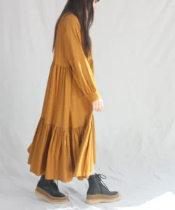 Black Crane Dresses Tent Dress Gold