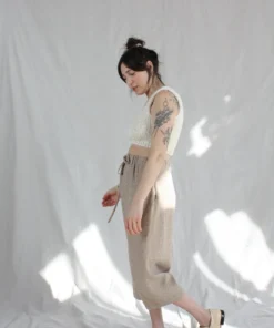 Lauren Manoogian New Playa Pants Ecru Melange