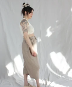 Lauren Manoogian New Playa Pants Ecru Melange