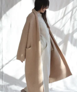 Lauren Manoogian Long Shawl Cardigan Buff Sweaters