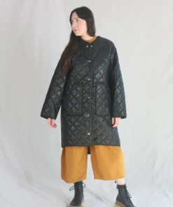 Nomia Oversize Quilted Liner Faux Leather