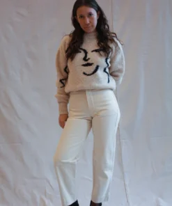 Micaela Greg Seamed Jean Cream Pants