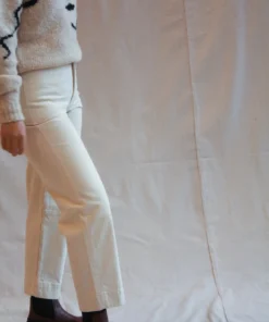 Micaela Greg Seamed Jean Cream Pants