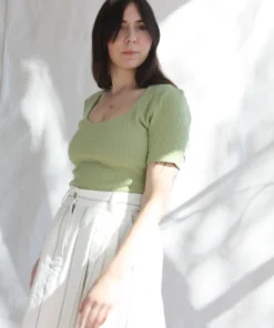 Mara Hoffman Bodysuits Marlowe Bodysuit Light Green