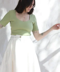 Mara Hoffman Bodysuits Marlowe Bodysuit Light Green