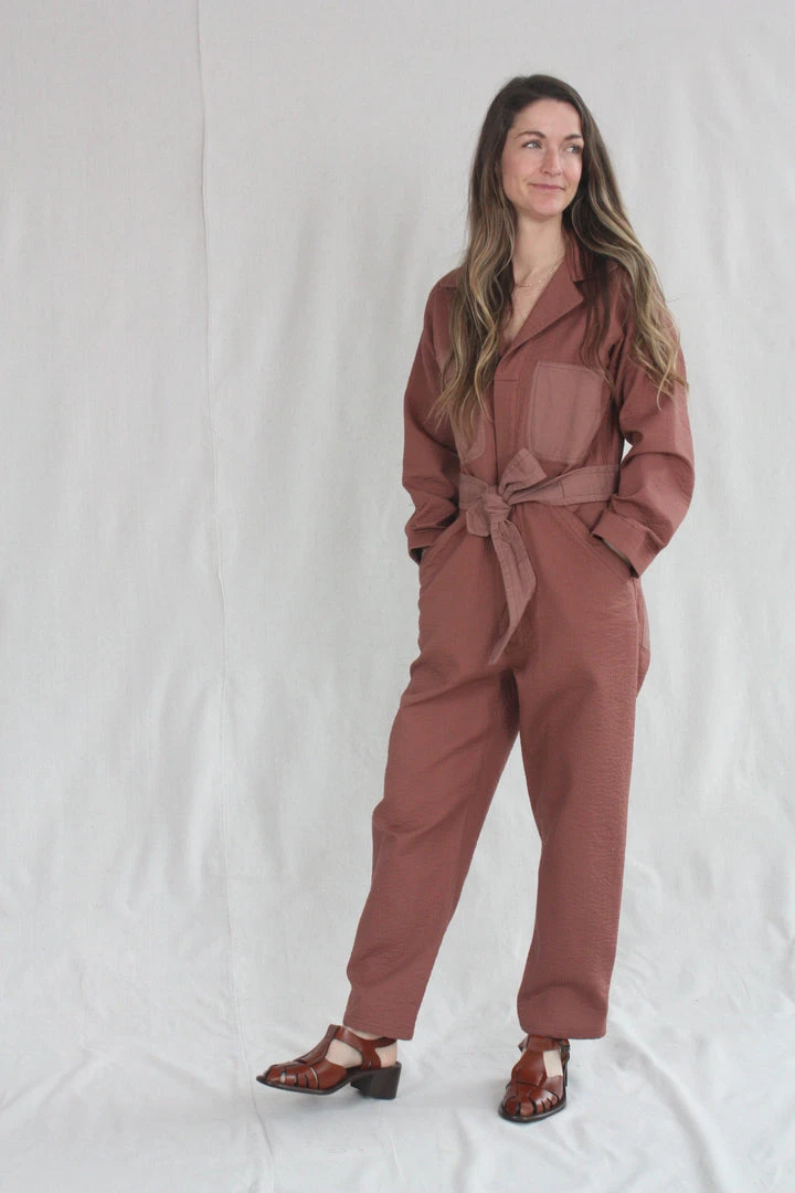 Caron Callahan Skillman Jumpsuit Clay 3 Caron Callahan Skillman Jumpsuit Clay