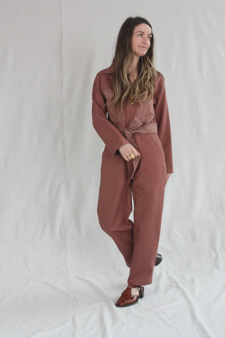 Caron Callahan Skillman Jumpsuit Clay 4 Caron Callahan Skillman Jumpsuit Clay