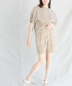 Black Crane New Arrivals Box Top Thin Stripe