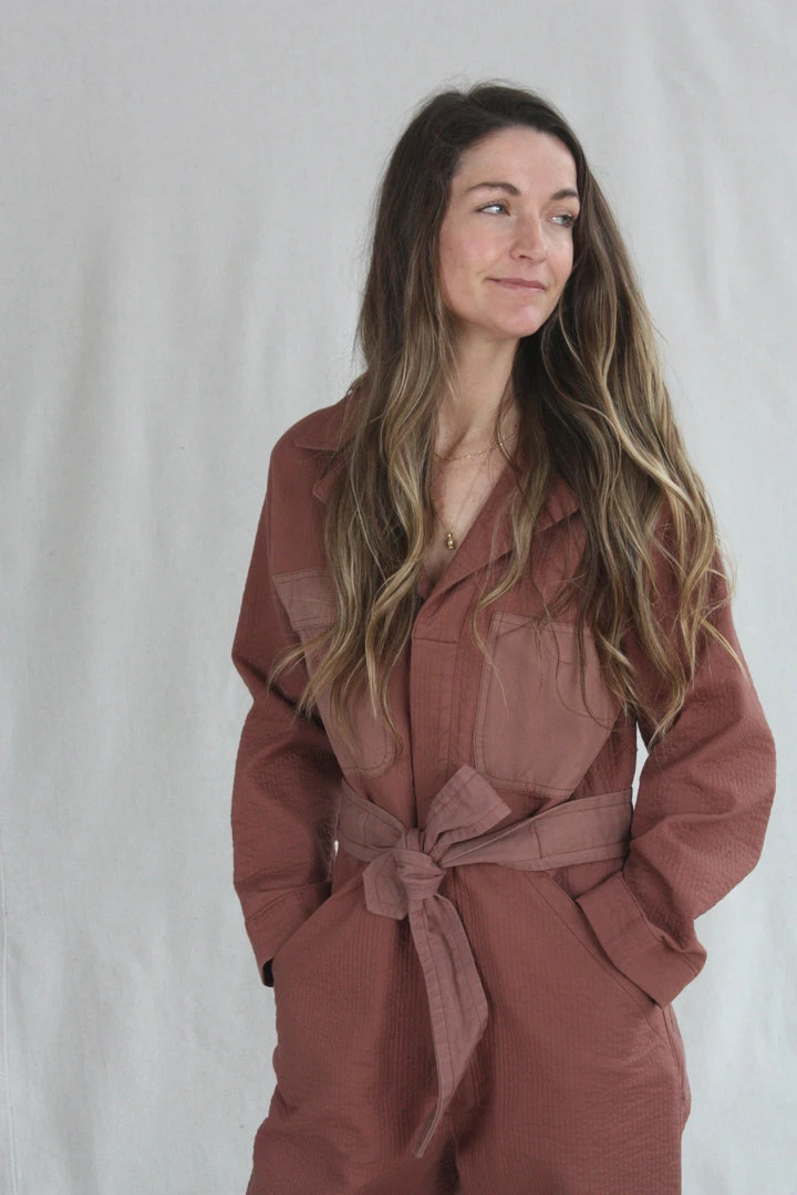 Caron Callahan Skillman Jumpsuit Clay 8 Caron Callahan Skillman Jumpsuit Clay