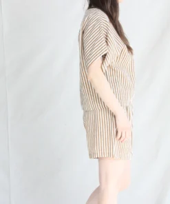 Black Crane New Arrivals Box Top Thin Stripe