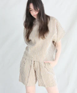 Black Crane New Arrivals Carpenter Short Thin Stripe