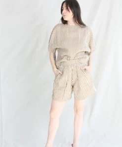 Black Crane New Arrivals Carpenter Short Thin Stripe