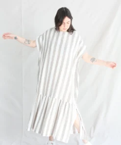 Black Crane Box Dress Wide Stripe New Arrivals