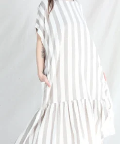 Black Crane Box Dress Wide Stripe New Arrivals