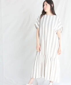 Black Crane Box Dress Wide Stripe New Arrivals