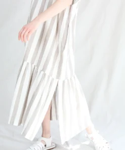 Black Crane Box Dress Wide Stripe New Arrivals