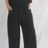 Anntian Wide Pant Black Crinkle