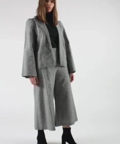 Town Clothes Quintana Culottes Onyx Houndstooth