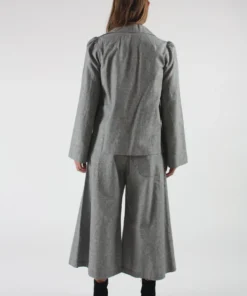 Town Clothes Quintana Culottes Onyx Houndstooth