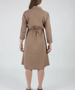 Black Crane Classy Wrap Dress/Coat Camel Dresses