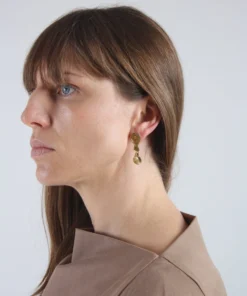 Leigh Miller Jewelry Double Drop Earrings Brass