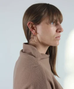 Black Crane Puff Dress Camel Wool