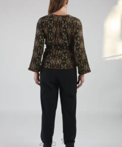 Black Crane Easy Pants Midnight Wool