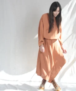 Nomia Skirts Asymmetrical Hem Skirt Paprika