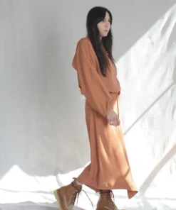 Nomia Skirts Asymmetrical Hem Skirt Paprika