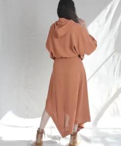 Nomia Skirts Asymmetrical Hem Skirt Paprika