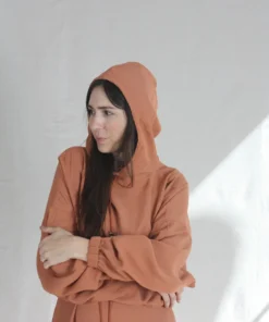 Nomia Shirts And Blouses Hooded Pullover Paprika