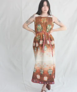 Anntian Deep Back Dress Panel Print M New Arrivals