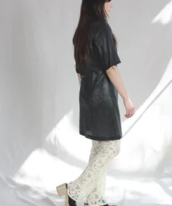 Nomia Long Flared Pants Ivory Lace