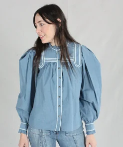Ulla Johnson Shirts And Blouses Abigail Blouse Chambray