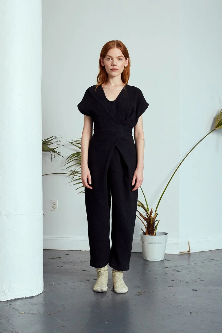 Rujuta Sheth Venus Wrap Jumper Black Jumpsuits 3 Rujuta Sheth Venus Wrap Jumper Black Jumpsuits