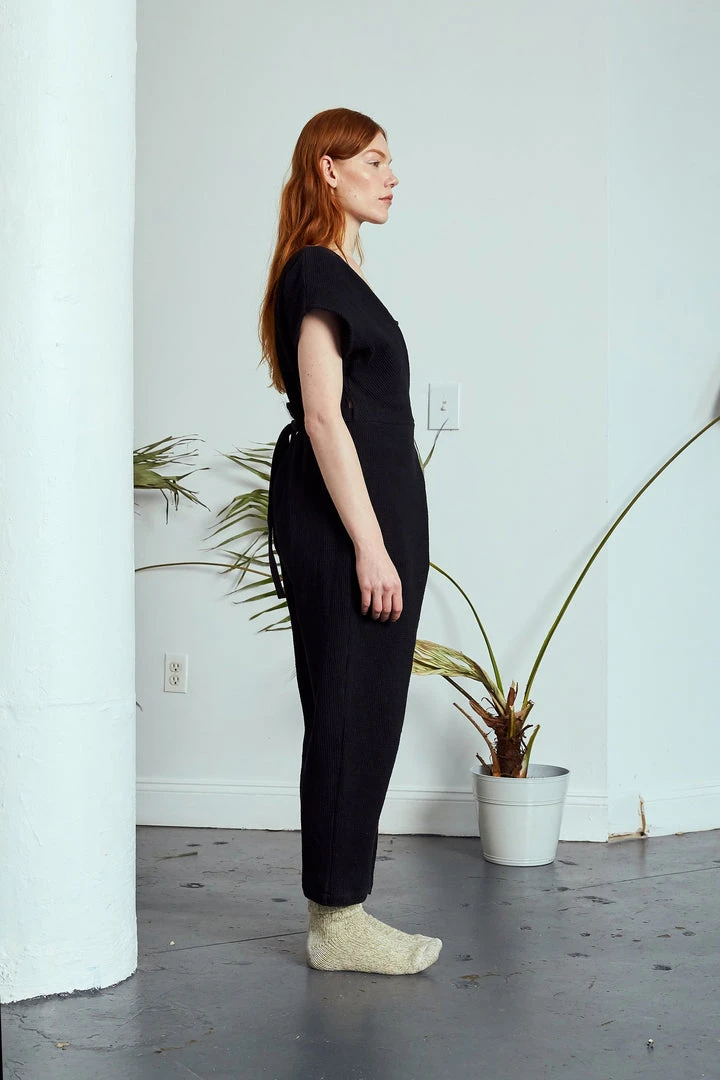 Rujuta Sheth Venus Wrap Jumper Black Jumpsuits 4 Rujuta Sheth Venus Wrap Jumper Black Jumpsuits